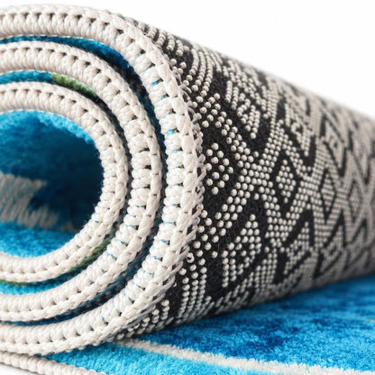 Abstract Geometric Checkerboard Rug Modern Retro Rug