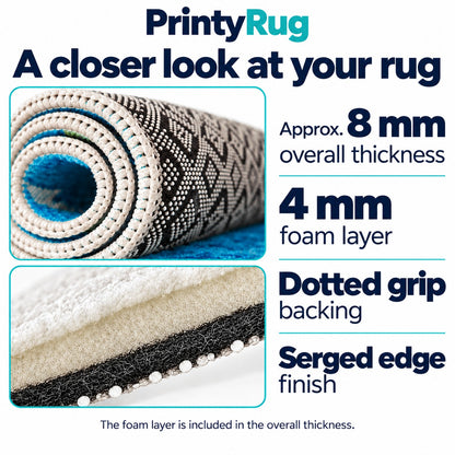 Chess Board Print Area Rug