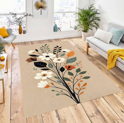 Floral Rug Washable Non-slip Mat