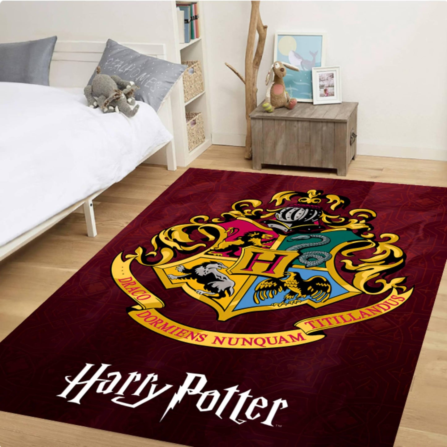 Rug Magic Academy-embleem Wizard School Rug Non-slip Playroom Mat
