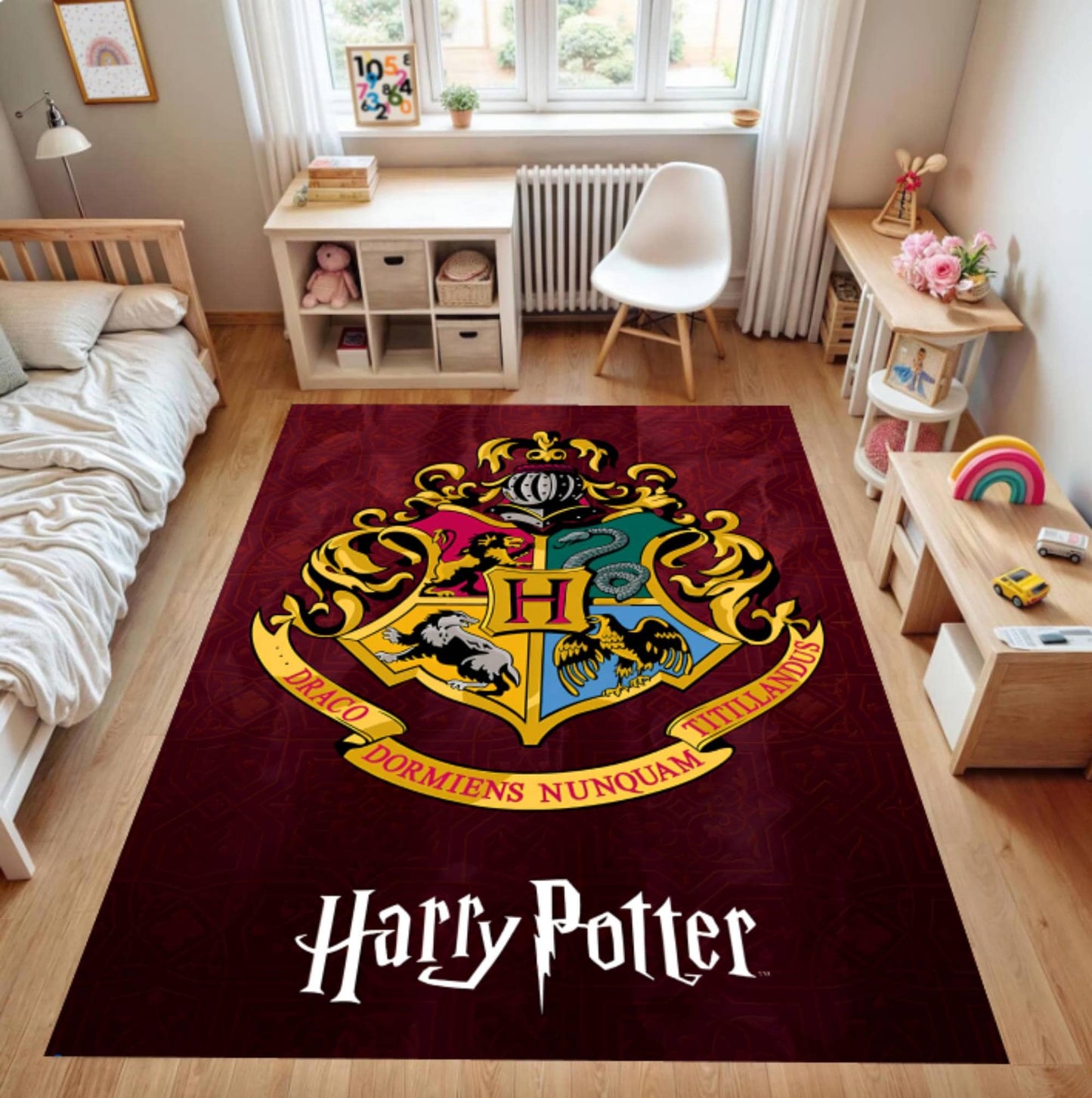 Rug Magic Academy-embleem Wizard School Rug Non-slip Playroom Mat