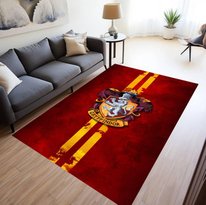 Magic School Emblem Kids Rug | Washable Fantasy Playroom Carpet