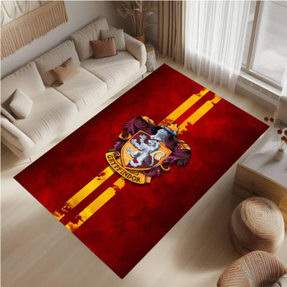 Magic School Emblem Kids Rug | Washable Fantasy Playroom Carpet