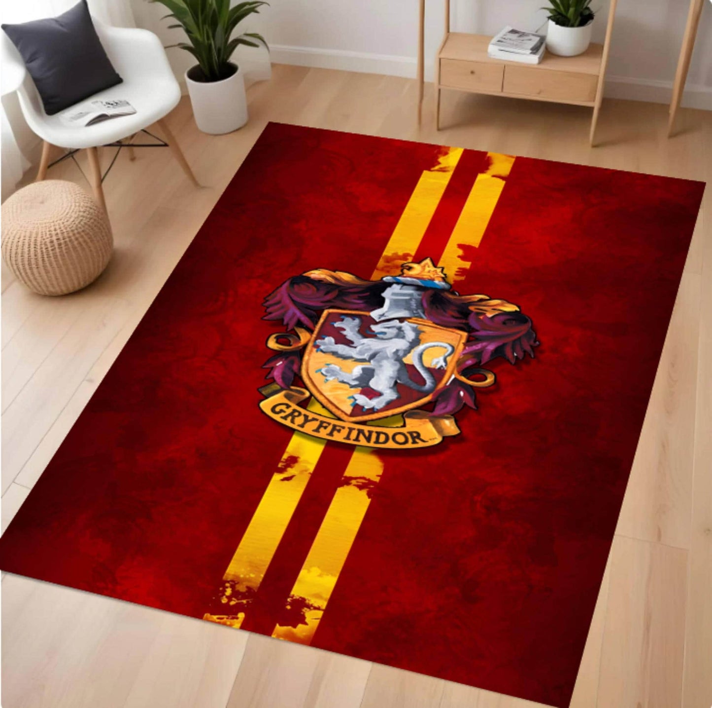 Magic School Emblem Kids Rug | Washable Fantasy Playroom Carpet