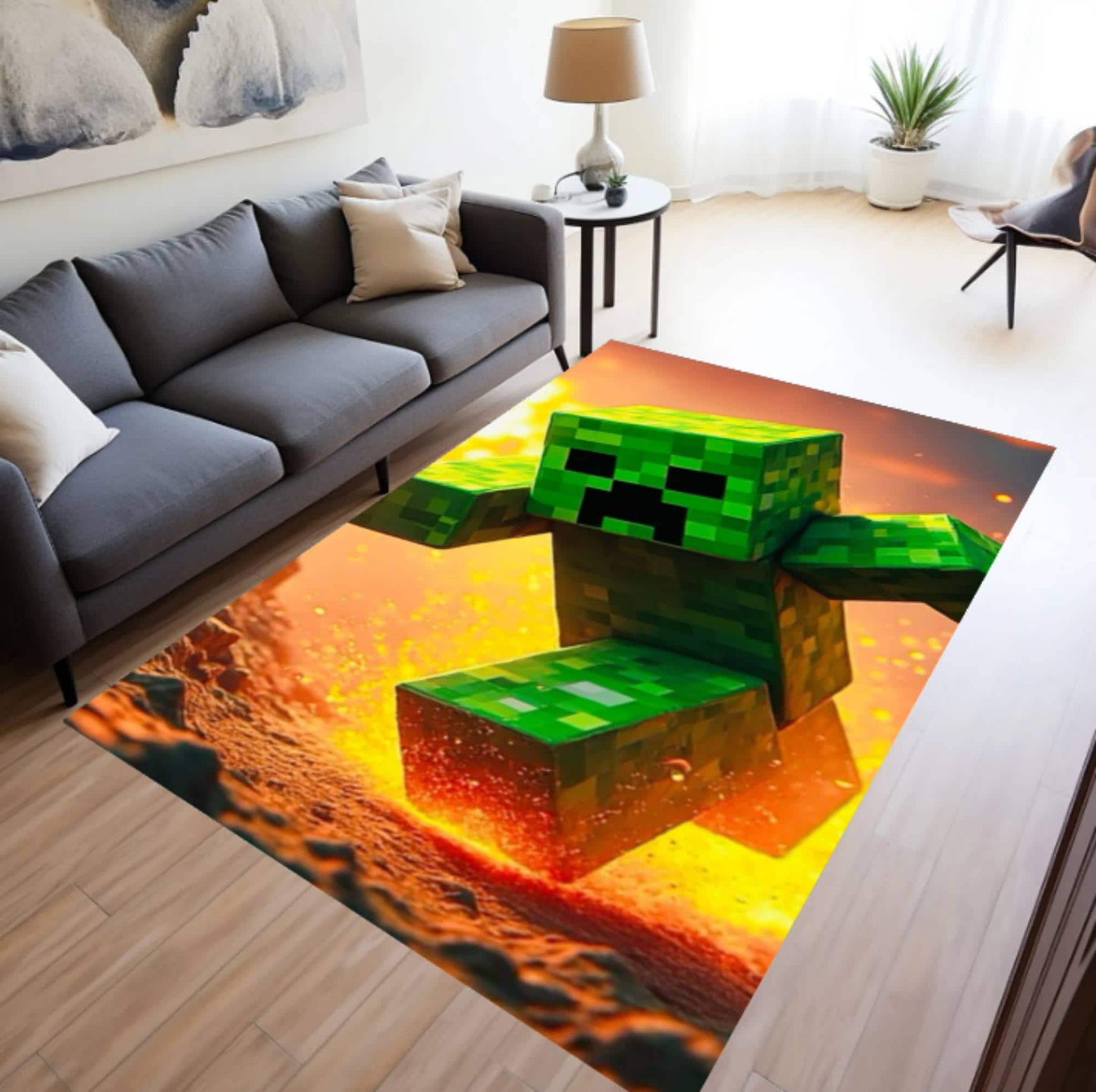 Pixel Monster Kids Rug Playroom Mat