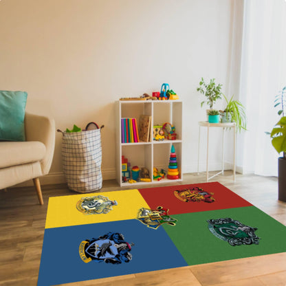Wizard School Houses-Washable Non-slip Rug for Kids