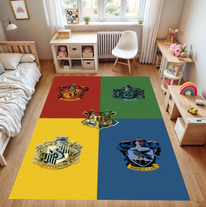Wizard School Houses-Washable Non-slip Rug for Kids