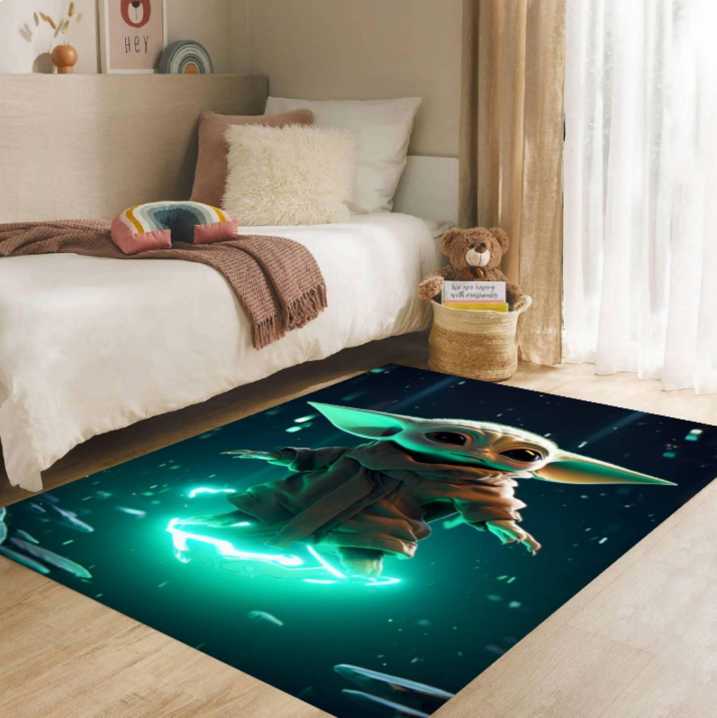 Alien Kids Rug Washable Rug for Kids Room