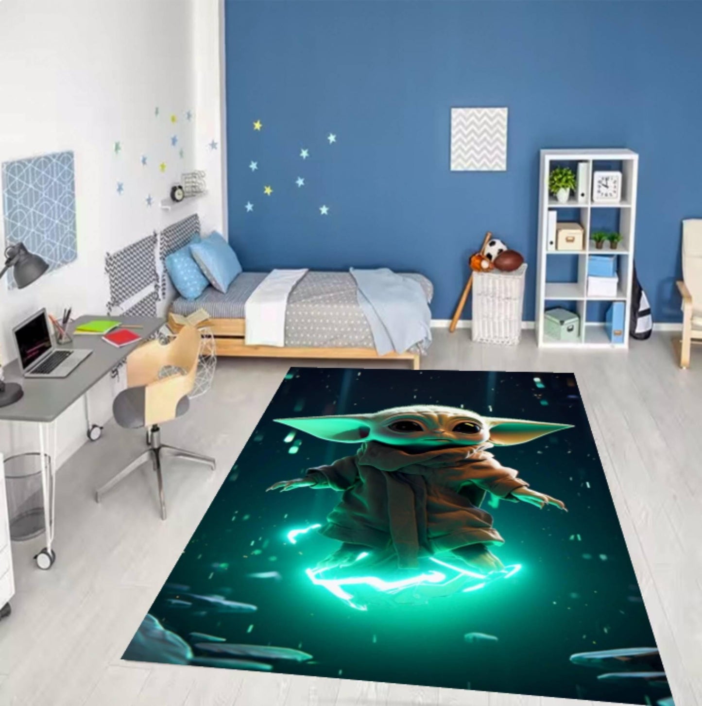 Alien Kids Rug Washable Rug for Kids Room