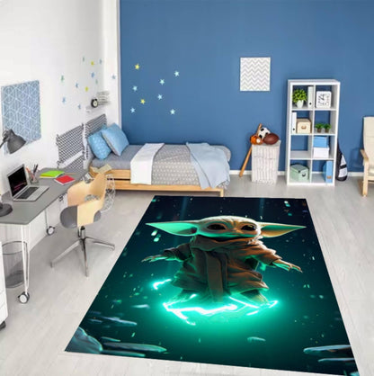 Alien Kids Rug Washable Rug for Kids Room