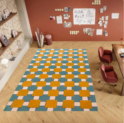 Mid-Century Modern Geometric Washable Rug