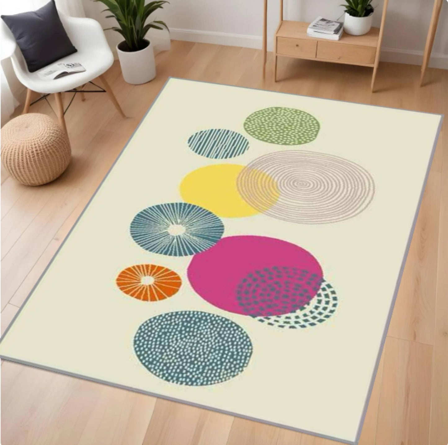 Abstract Geometric Rug Washable Non-slip Modern Floor Rug