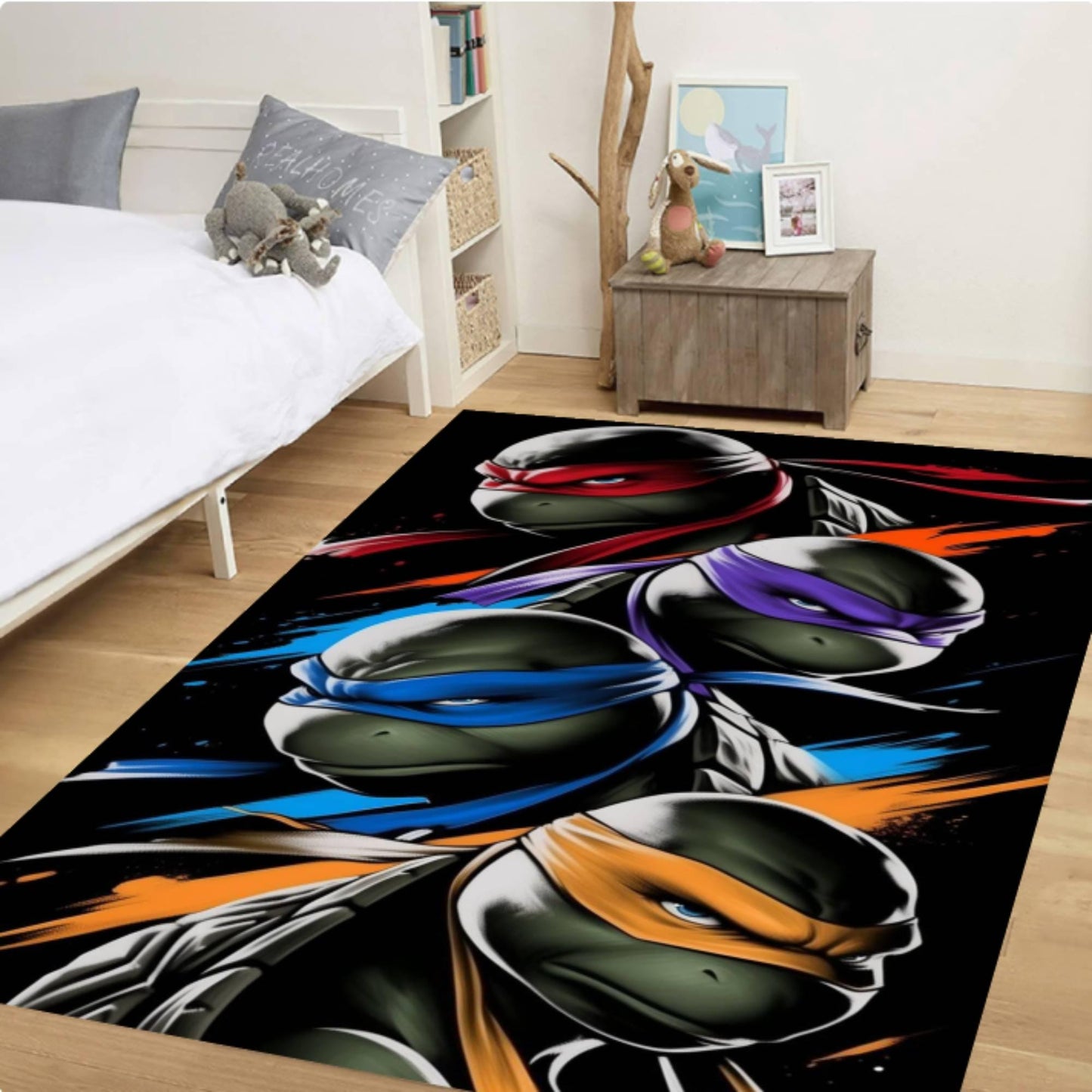 Ninja Kids Rug – Action Shadow Warrior Washable Non-Slip