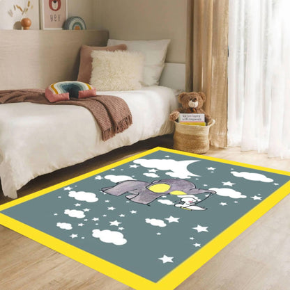 Fun Rug Elephant Kids Room Washable Non-slip Kids Room Rug