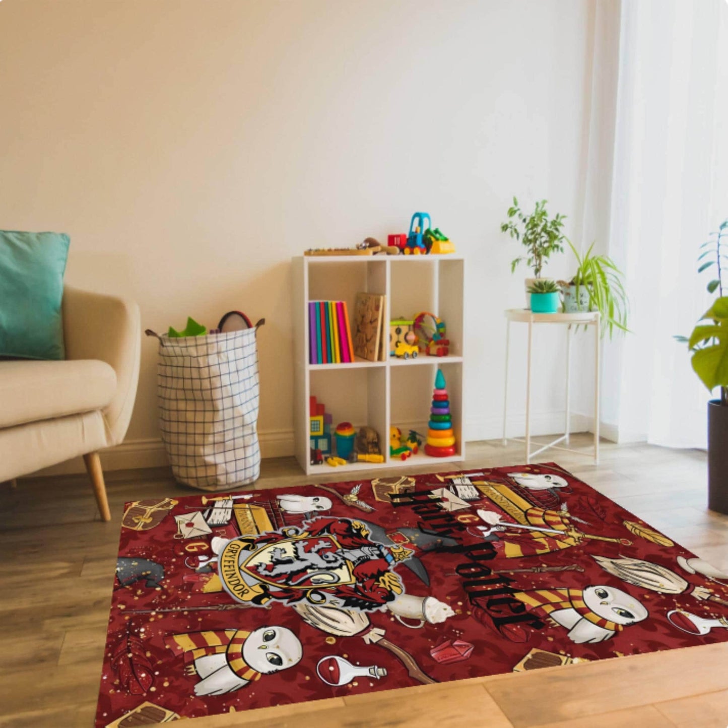 Wizard Griffin Kids Area Rug – Magical Mythical Creature Washable Non-Slip