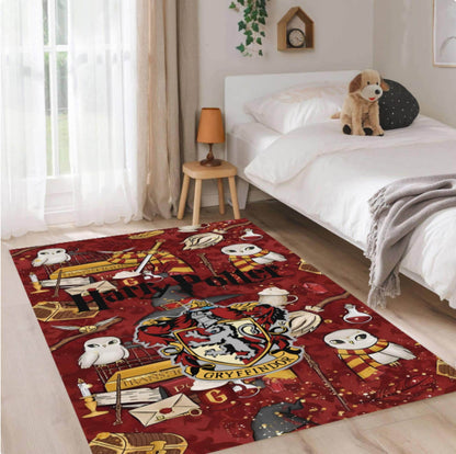 Wizard Griffin Kids Area Rug – Magical Mythical Creature Washable Non-Slip