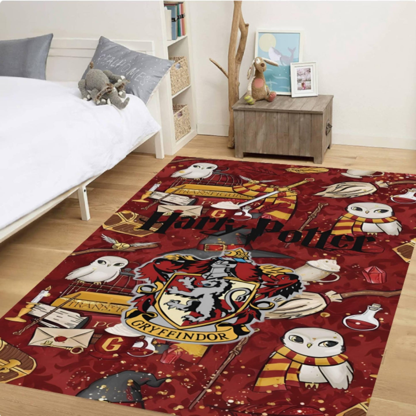 Wizard Griffin Kids Area Rug – Magical Mythical Creature Washable Non-Slip