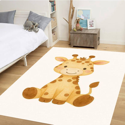 Fun Giraffe Kids Rug Decor Kids Room Babydiertapijt Washable Rug