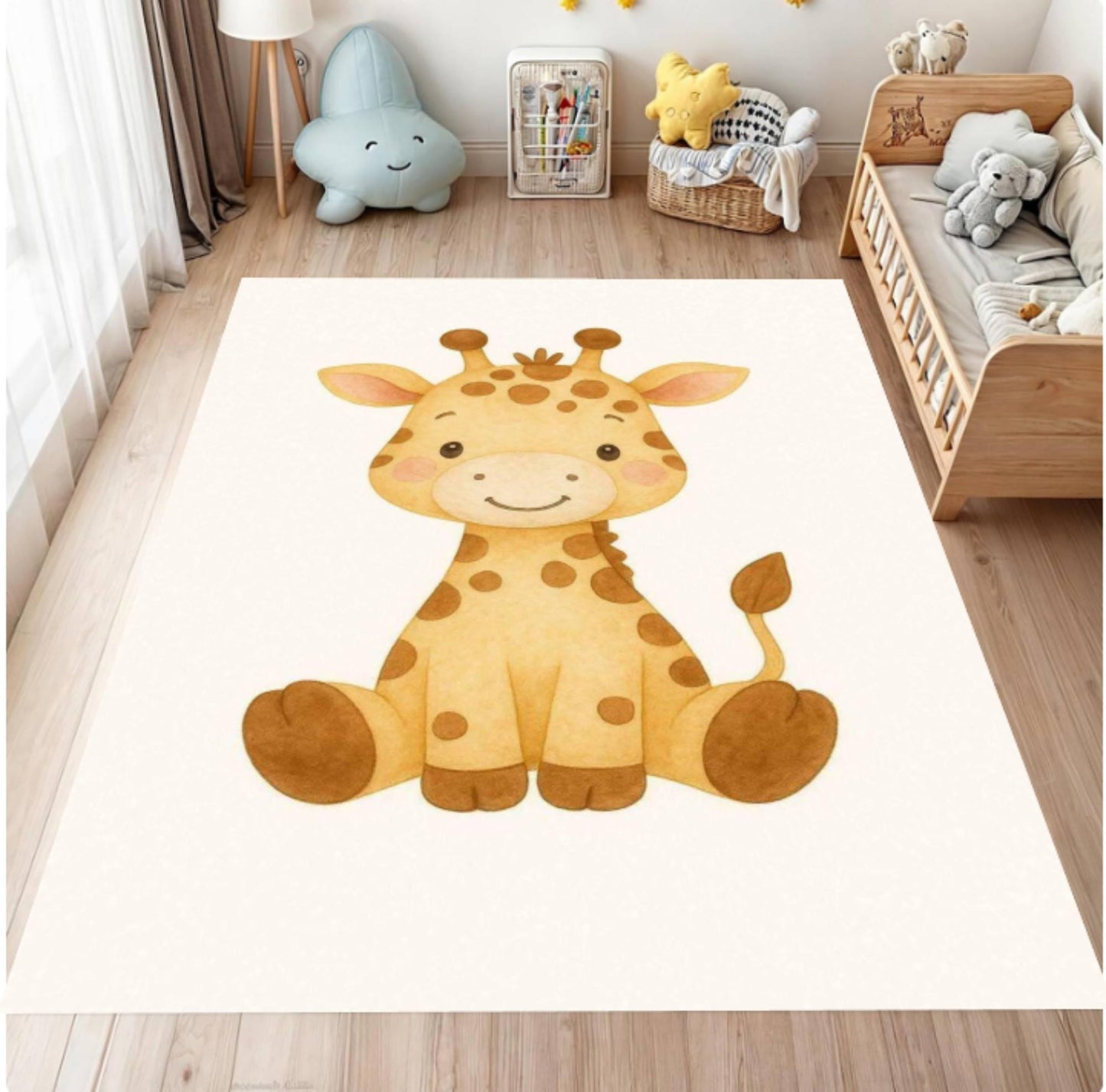 Fun Giraffe Kids Rug Decor Kids Room Babydiertapijt Washable Rug
