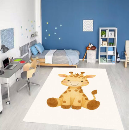 Fun Giraffe Kids Rug Decor Kids Room Babydiertapijt Washable Rug