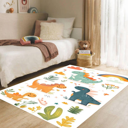 Fun Dinosaur Rug for Kids Washable Non-slip Kids Room Rug