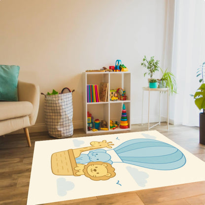Washable Non-slip Fun Safari Kids Room Rug