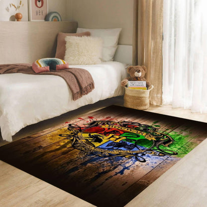 Rug Wizard School Emblem Fantasie-Washable Non-slip