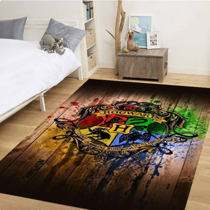 Rug Wizard School Emblem Fantasie-Washable Non-slip