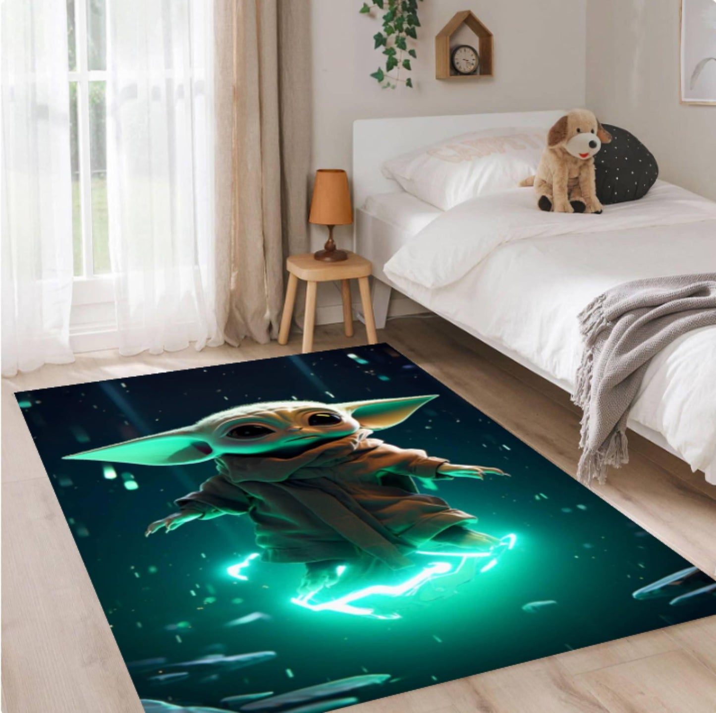 Alien Kids Rug Washable Rug for Kids Room