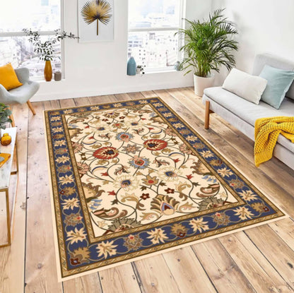 Traditional Floral Rug Vintage Style Rug Washable Rug Non-slip Rug
