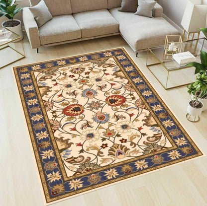 Traditional Floral Rug Vintage Style Rug Washable Rug Non-slip Rug
