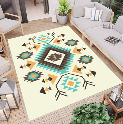Southwestern Tribal Rug Boho Rug Geometric Rug