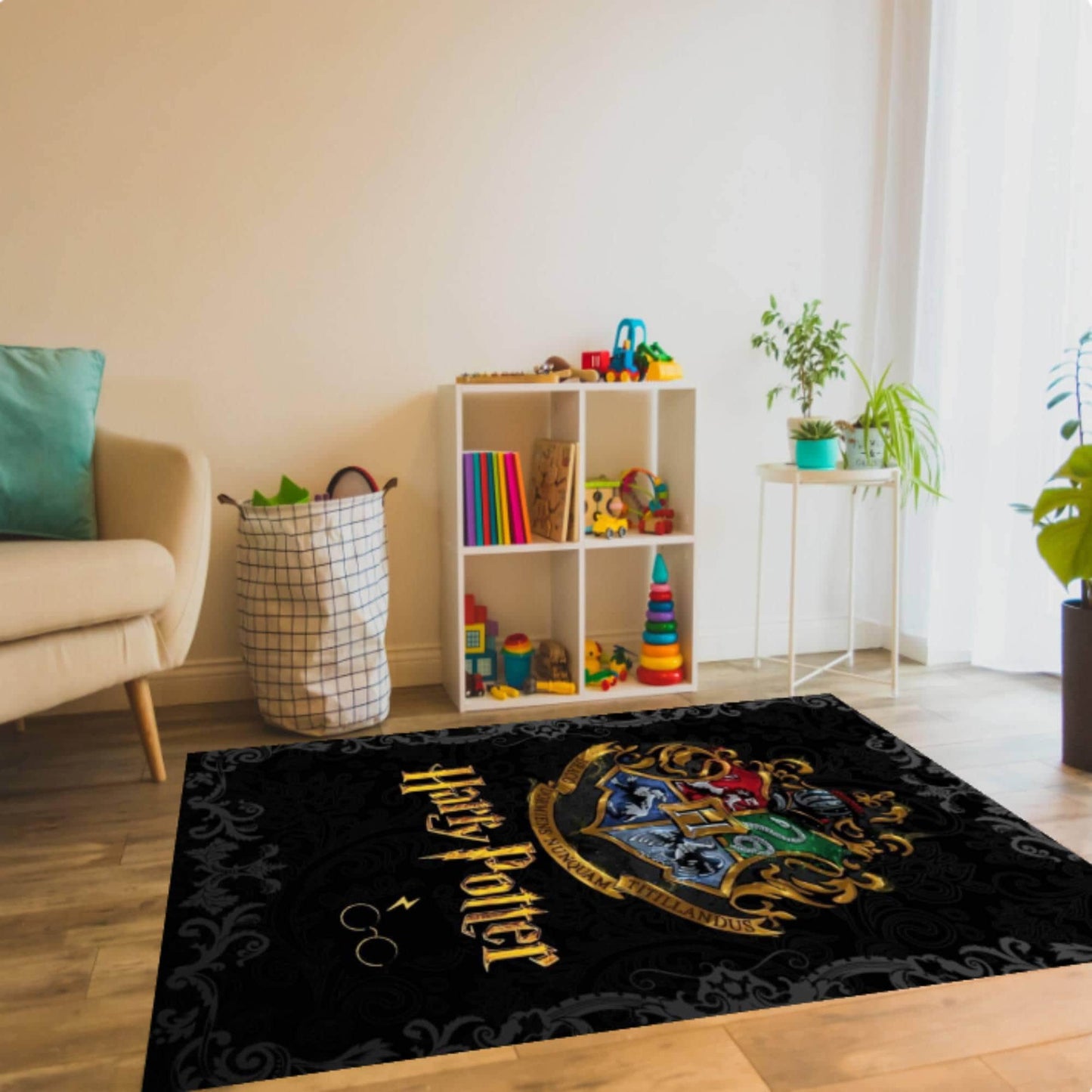 Wizard Crest Decor Fantasy Magical Room Rug Kids Room