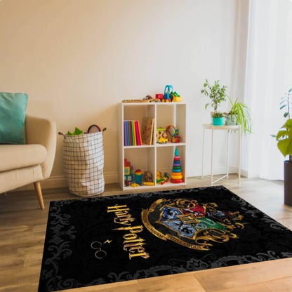 Wizard Crest Decor Fantasy Magical Room Rug Kids Room