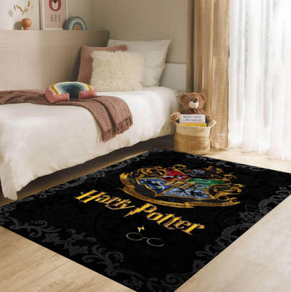 Wizard Crest Decor Fantasy Magical Room Rug Kids Room