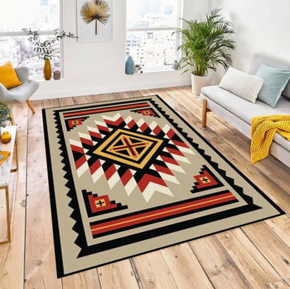 Southwestern Geometric Rug Tribal Rug in Azteek Style Modern Boho