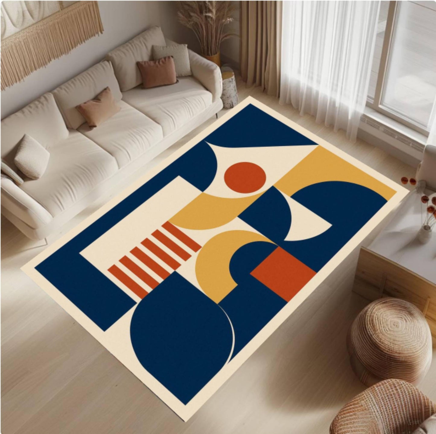 Abstract Geometric Rug Floor Rug Modern Art Home Decor From