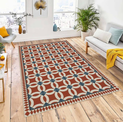 Vintage Geometric Rug Mediterranean Rug Pattern Washable