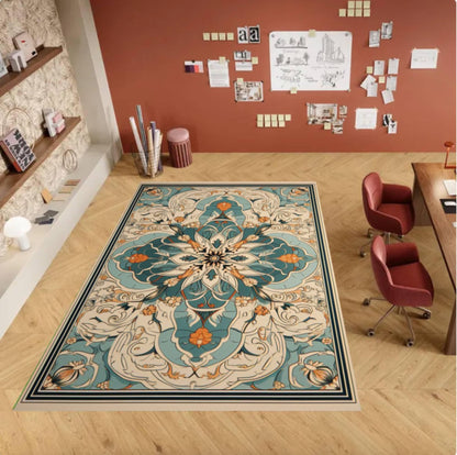 Vintage Boho Mandala Floral Rug - Washable Non-Slip Area Rug