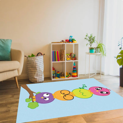 Colorful Owl Kids Rug - Washable & Non-Slip Playroom Rug