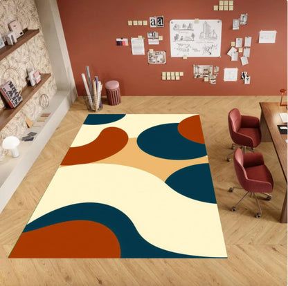 Mid-Century Modern Abstract Organic Rug - Mid-Century Area Rug