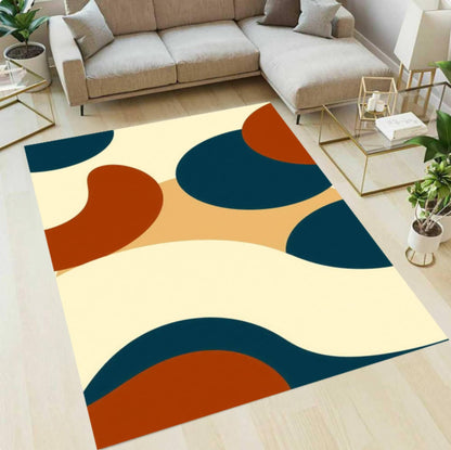 Mid-Century Modern Abstract Organic Rug - Mid-Century Area Rug