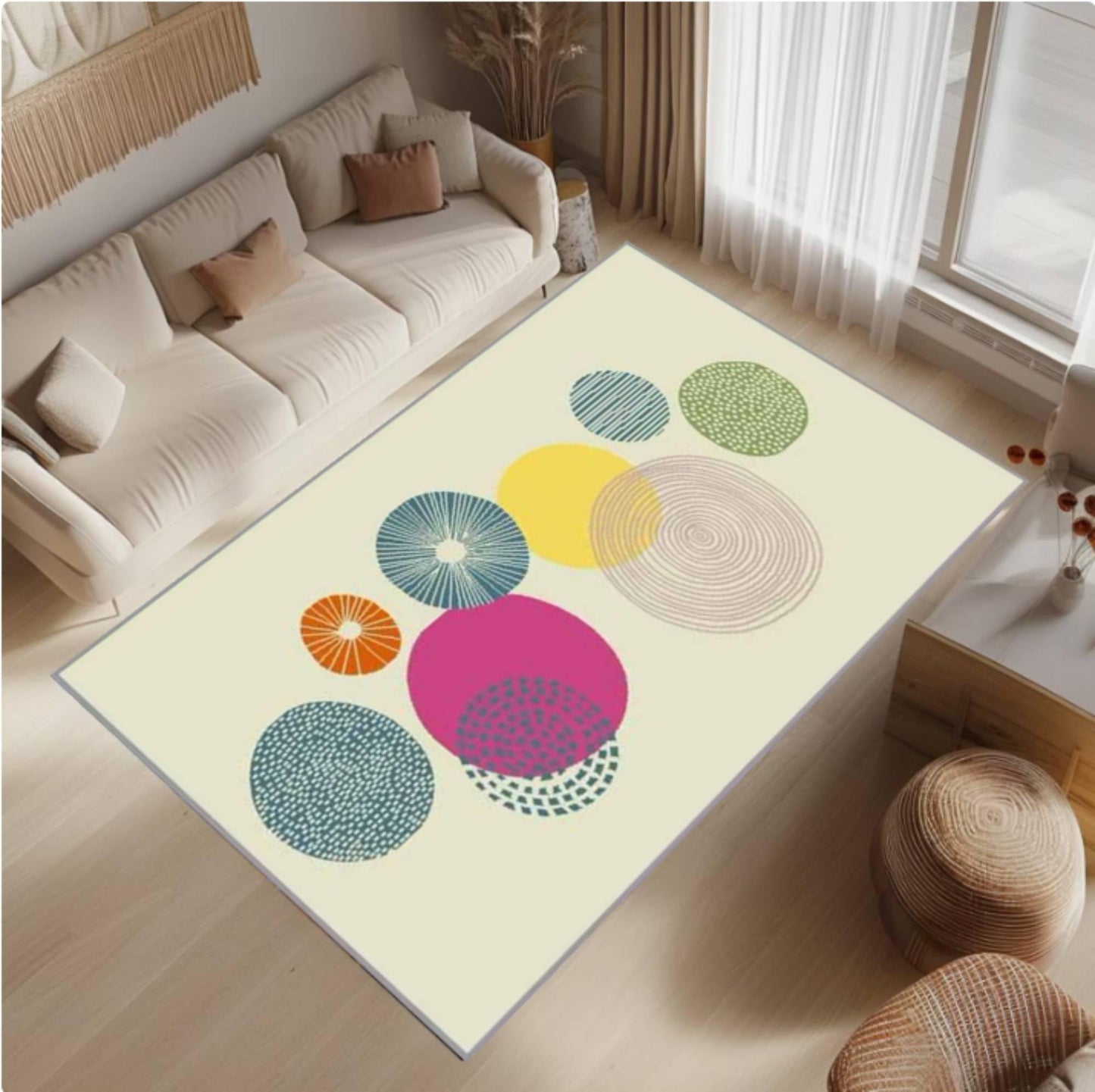 Abstract Geometric Rug Washable Non-slip Modern Floor Rug