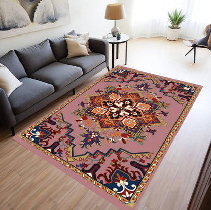Vintage Oriental Washable Boho Living Room Rug