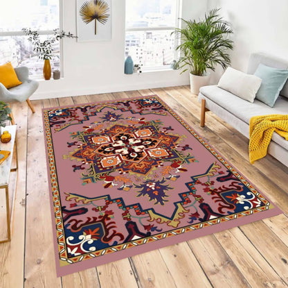Vintage Oriental Washable Boho Living Room Rug
