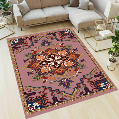 Vintage Oriental Washable Boho Living Room Rug