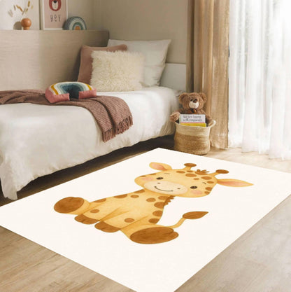 Fun Giraffe Kids Rug Decor Kids Room Babydiertapijt Washable Rug