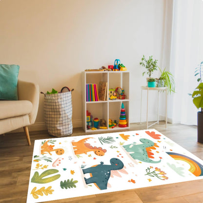 Fun Dinosaur Rug for Kids Washable Non-slip Kids Room Rug