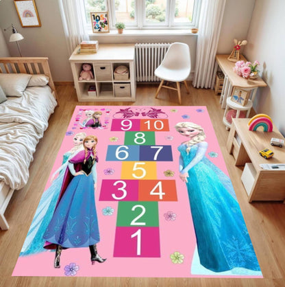 Princess Hopscotch - Washable Nursery & Kids' Room Rug