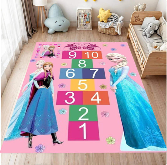 Princess Hopscotch - Washable Nursery & Kids' Room Rug